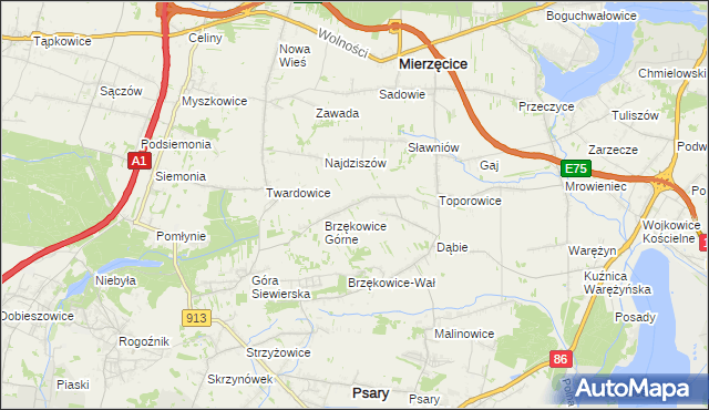 mapa Goląsza Górna, Goląsza Górna na mapie Targeo