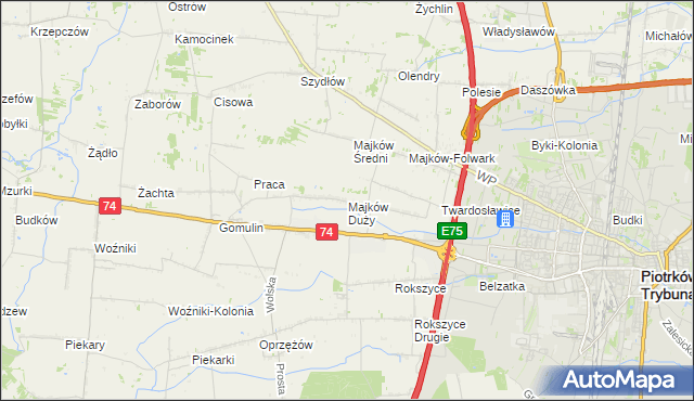 mapa Majków Duży, Majków Duży na mapie Targeo