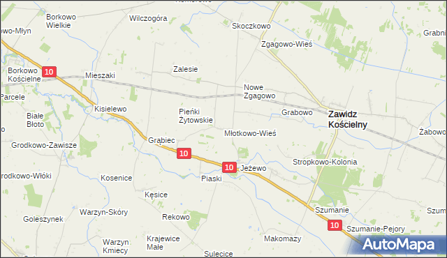 mapa Młotkowo-Wieś, Młotkowo-Wieś na mapie Targeo