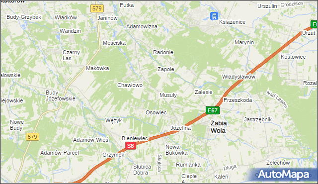 mapa Musuły, Musuły na mapie Targeo