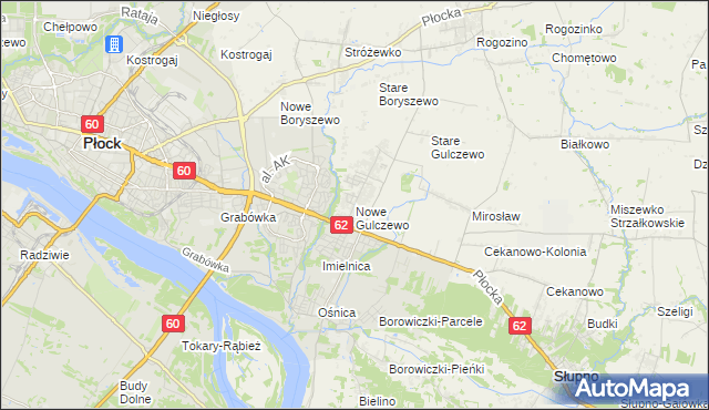 mapa Nowe Gulczewo, Nowe Gulczewo na mapie Targeo