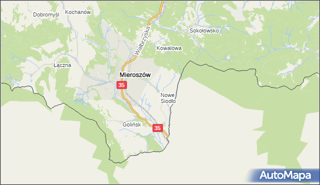 mapa Nowe Siodło, Nowe Siodło na mapie Targeo