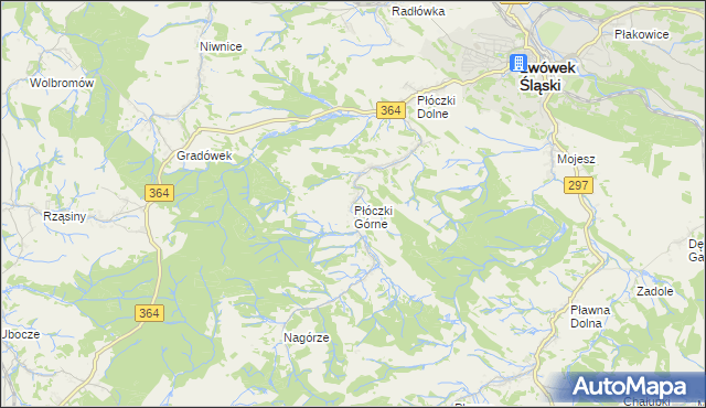 mapa Płóczki Górne, Płóczki Górne na mapie Targeo