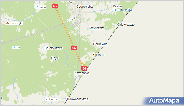 mapa Połowce, Połowce na mapie Targeo