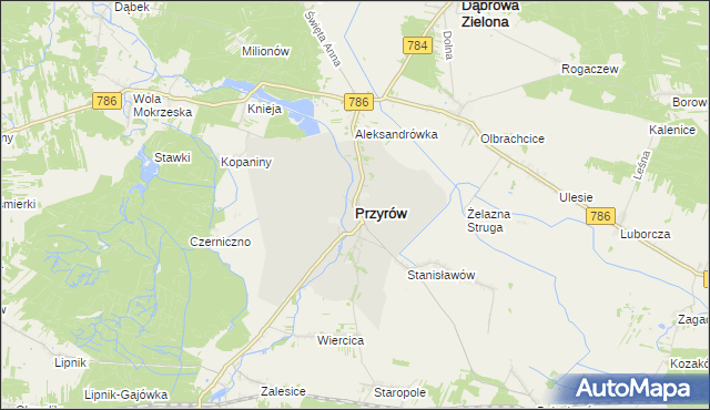 mapa Przyrów, Przyrów na mapie Targeo