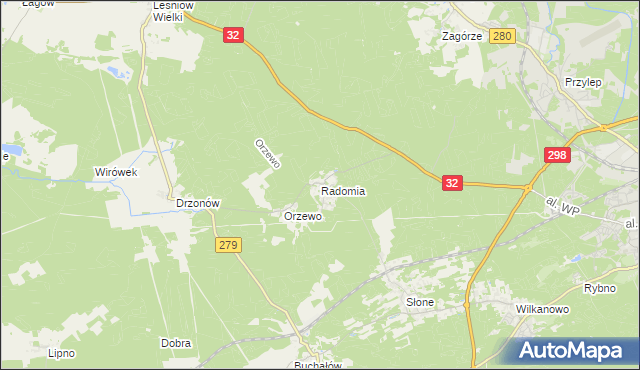 mapa Radomia, Radomia na mapie Targeo