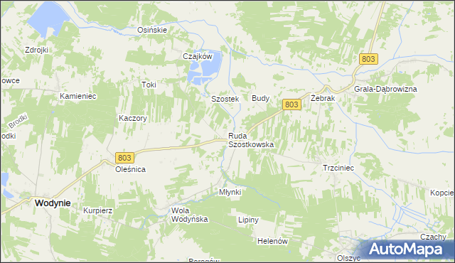 mapa Ruda Szostkowska, Ruda Szostkowska na mapie Targeo
