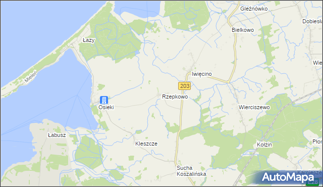 mapa Rzepkowo, Rzepkowo na mapie Targeo