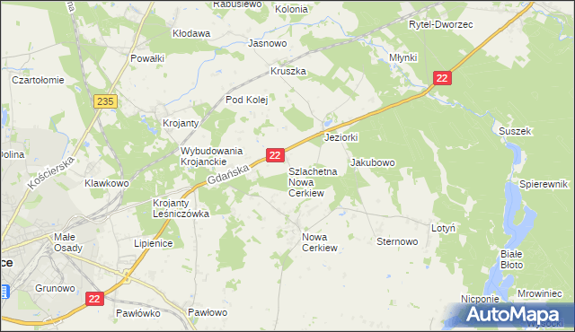 mapa Szlachetna Nowa Cerkiew, Szlachetna Nowa Cerkiew na mapie Targeo