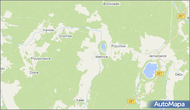 mapa Wełmice, Wełmice na mapie Targeo