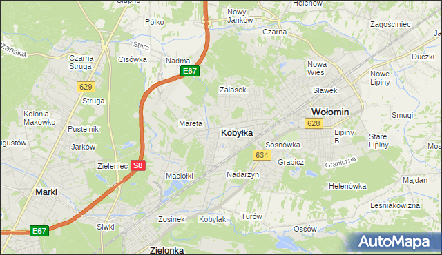 mapa Kobyłka, Kobyłka na mapie Targeo