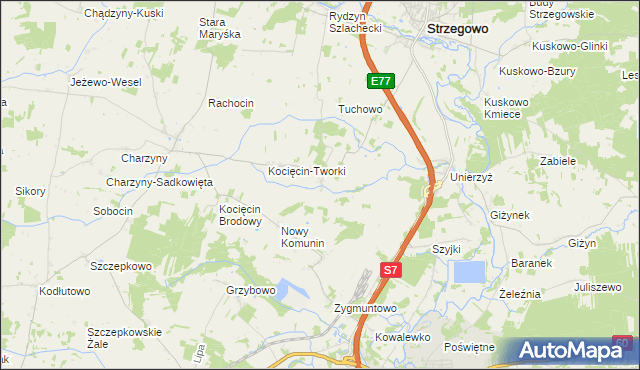 mapa Mączewo, Mączewo na mapie Targeo