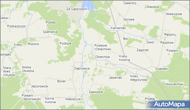 mapa Obiechów, Obiechów na mapie Targeo