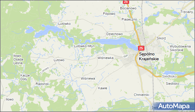 mapa Wiśniewka, Wiśniewka na mapie Targeo