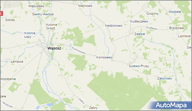 mapa Komosewo, Komosewo na mapie Targeo