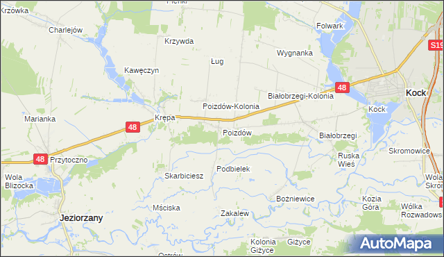 mapa Poizdów, Poizdów na mapie Targeo