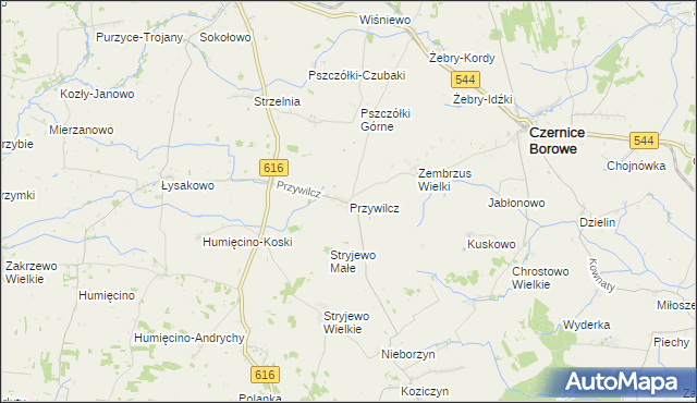 mapa Przywilcz, Przywilcz na mapie Targeo