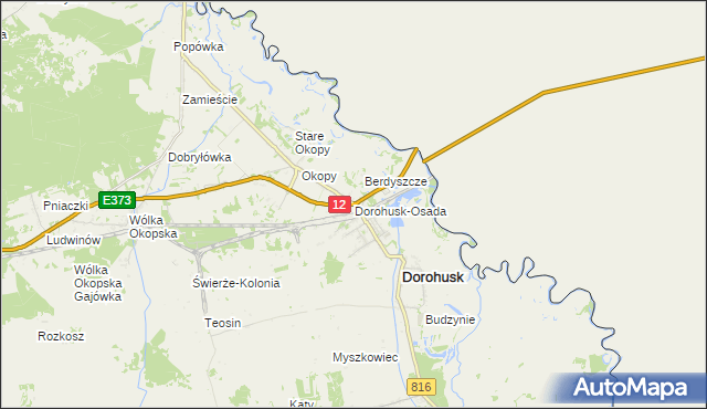 mapa Dorohusk-Osada, Dorohusk-Osada na mapie Targeo