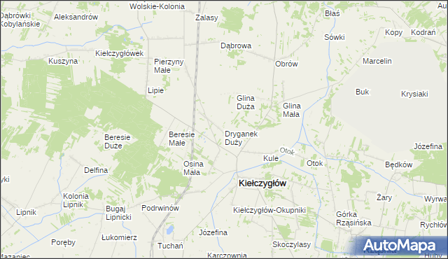 mapa Dryganek Duży, Dryganek Duży na mapie Targeo