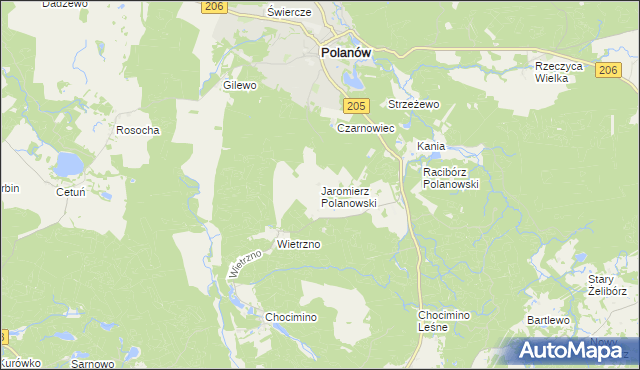 mapa Jaromierz Polanowski, Jaromierz Polanowski na mapie Targeo