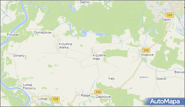 mapa Krzydlina Mała, Krzydlina Mała na mapie Targeo