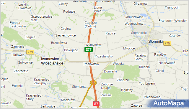 mapa Przestańsko, Przestańsko na mapie Targeo