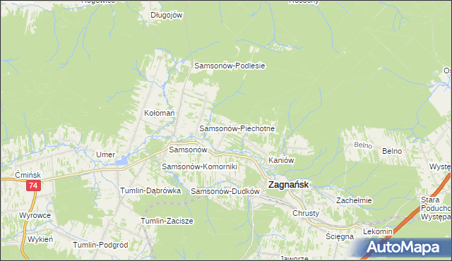 mapa Jasiów, Jasiów na mapie Targeo