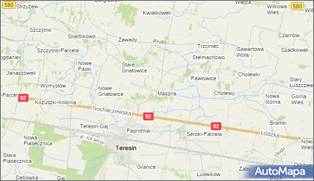 mapa Maszna, Maszna na mapie Targeo