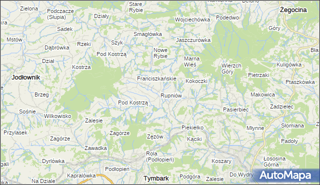 mapa Rupniów, Rupniów na mapie Targeo