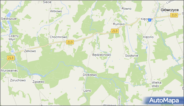 mapa Będziechowo, Będziechowo na mapie Targeo