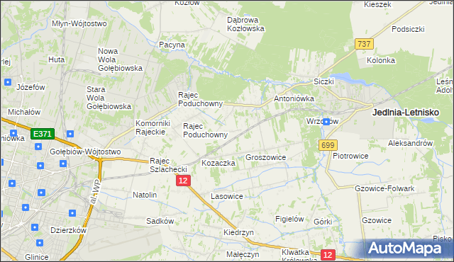 mapa Dawidów gmina Jedlnia-Letnisko, Dawidów gmina Jedlnia-Letnisko na mapie Targeo