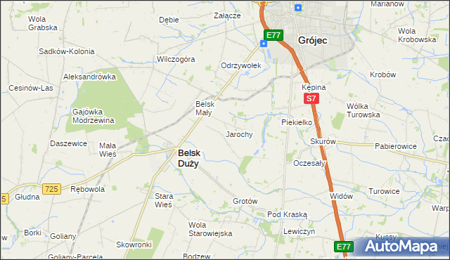 mapa Jarochy, Jarochy na mapie Targeo