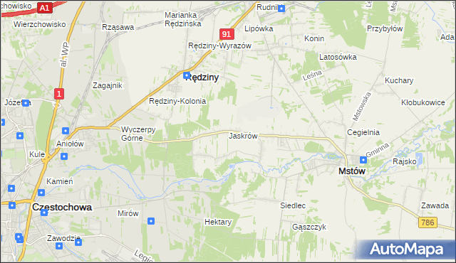 mapa Jaskrów, Jaskrów na mapie Targeo