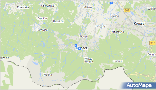 mapa Karpacz, Karpacz na mapie Targeo