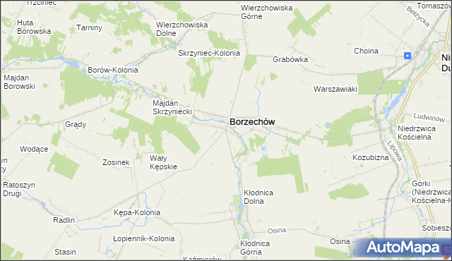 mapa Kępa Borzechowska, Kępa Borzechowska na mapie Targeo