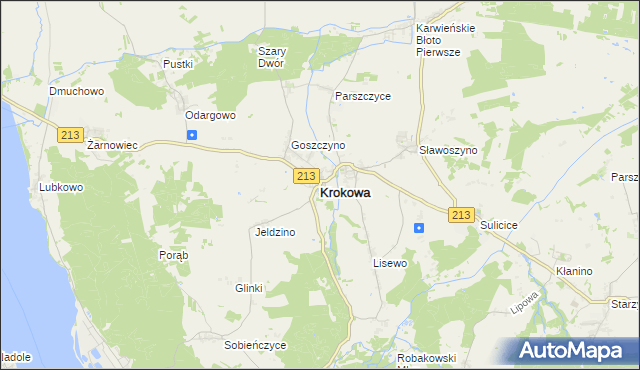 mapa Krokowa, Krokowa na mapie Targeo