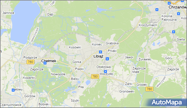 mapa Libiąż, Libiąż na mapie Targeo