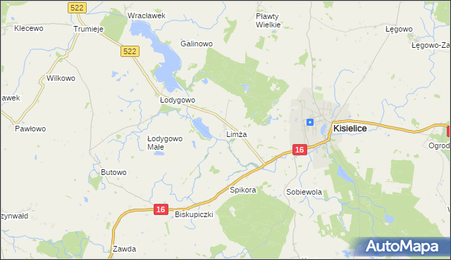 mapa Limża, Limża na mapie Targeo