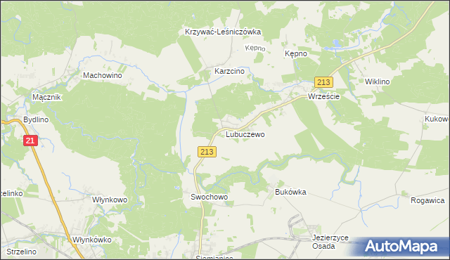 mapa Lubuczewo, Lubuczewo na mapie Targeo