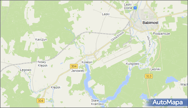 mapa Nowe Kramsko, Nowe Kramsko na mapie Targeo