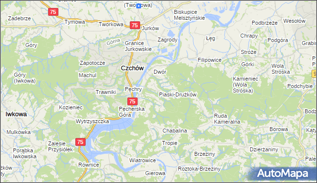 mapa Piaski-Drużków, Piaski-Drużków na mapie Targeo