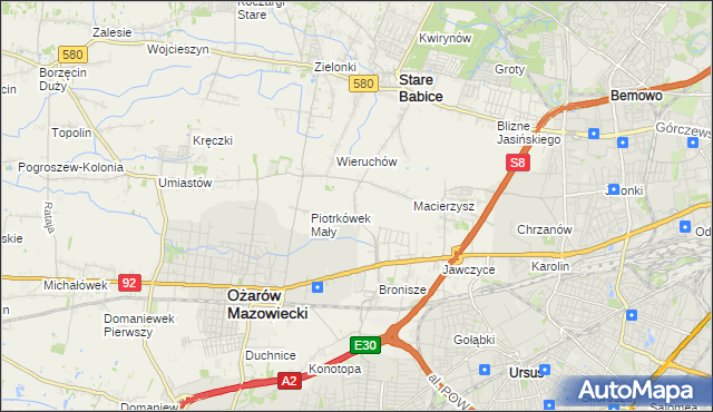 mapa Piotrkówek Duży, Piotrkówek Duży na mapie Targeo