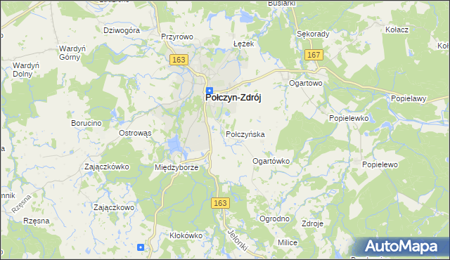 mapa Połczyńska, Połczyńska na mapie Targeo
