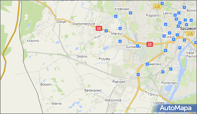 mapa Przylep, Przylep na mapie Targeo