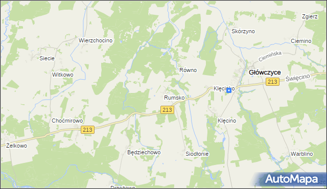 mapa Rumsko, Rumsko na mapie Targeo