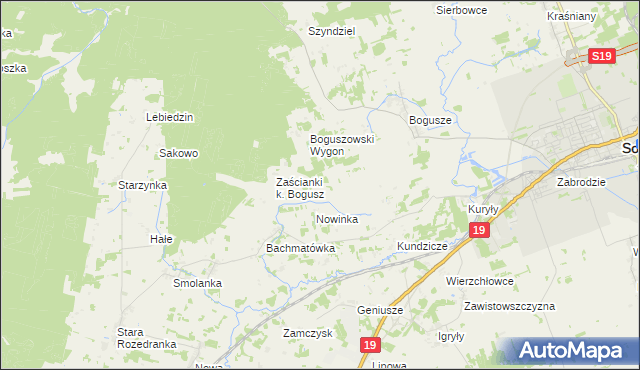 mapa Ściebielec, Ściebielec na mapie Targeo