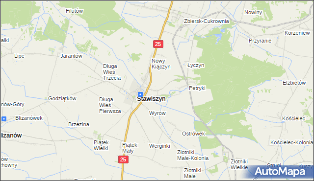 mapa Stary Kiączyn, Stary Kiączyn na mapie Targeo