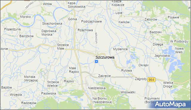 mapa Szczurowa, Szczurowa na mapie Targeo