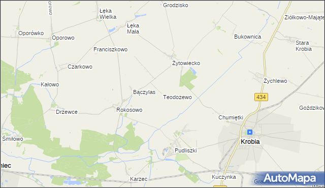 mapa Teodozewo, Teodozewo na mapie Targeo