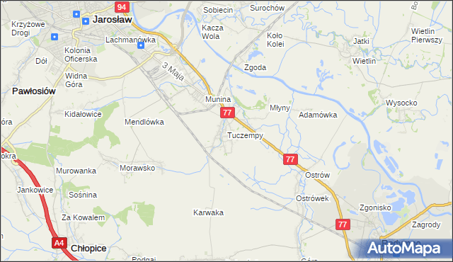 mapa Tuczempy, Tuczempy na mapie Targeo